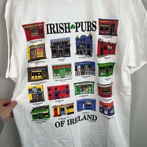 Vintage Irish Pubs Of Ireland Tourist T-shirt Mens L